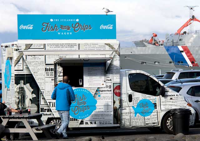 Fish & Chips für den Hunger zwischendurch im Hafen von Reykjavik