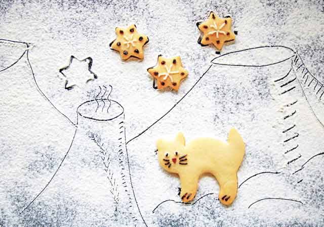 Julkekse in Form der isländischen Weihnachtskatze Jólakötturinn