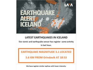Erdbeben bei Grindavík