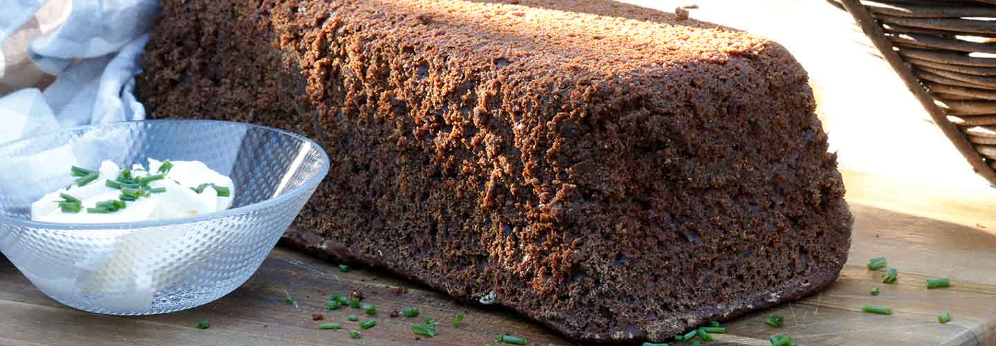 Nach dem Backen sieht das Brot dann so aus 