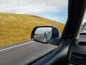 Stau auf der Ringstra&szlig;e an einer Baustelle