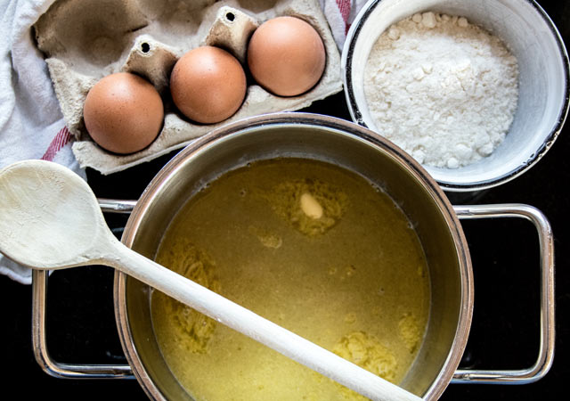 Zutaten für den Brandteig