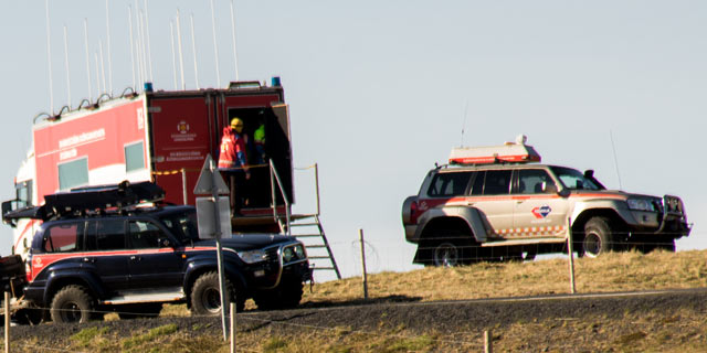Unten am Kirkjufell wartet die Einsatzleitung