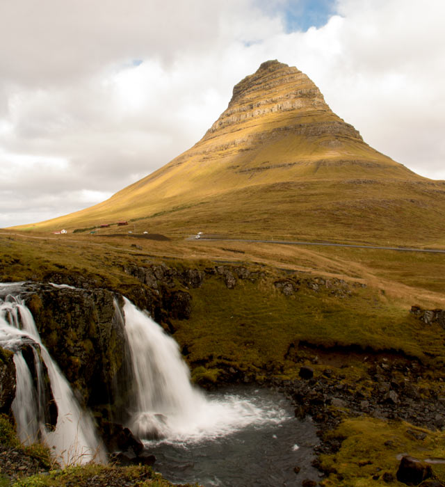 Das 'berühmte' Foto mit den beiden Wasserfällen.