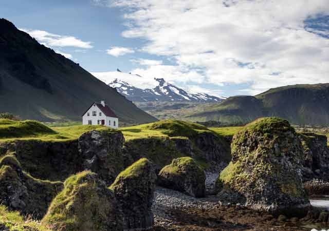 Arnarstapi - die Küste unter dem Regenbogen