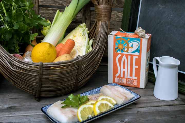 Viel frisches Gem&uuml;se und dazu Schellfisch