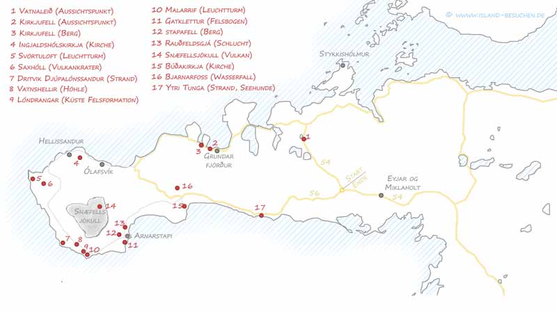 17 Highlights der Snæfellsnes Halbinsel - Die schönsten Sehenswürdigkeiten