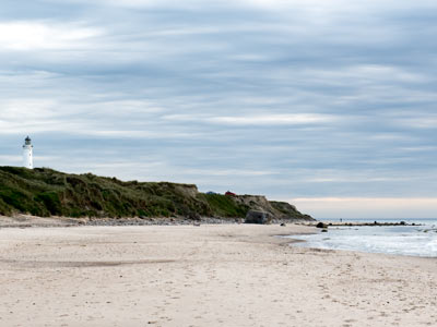 Krage Strand und Fyr Leuchtturm in Hirtshals - D&auml;nemark