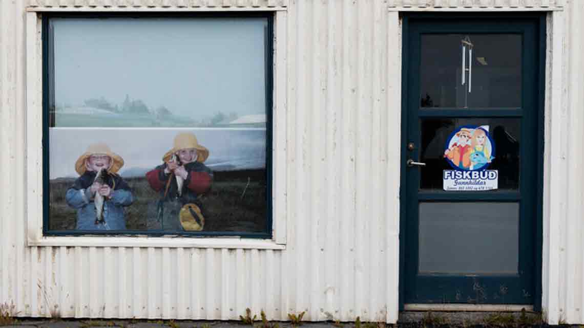 Ein typischer Fischladen in Island