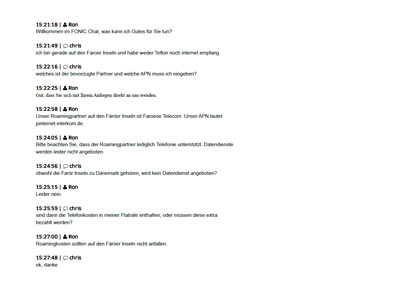 Chat mit der FONIC Kundenbetreuung