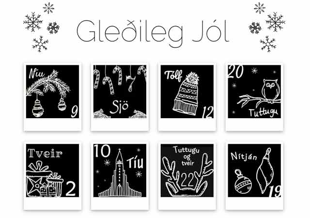Digitaler Adventskalender 2021 Island Retro Polaroid Fotos