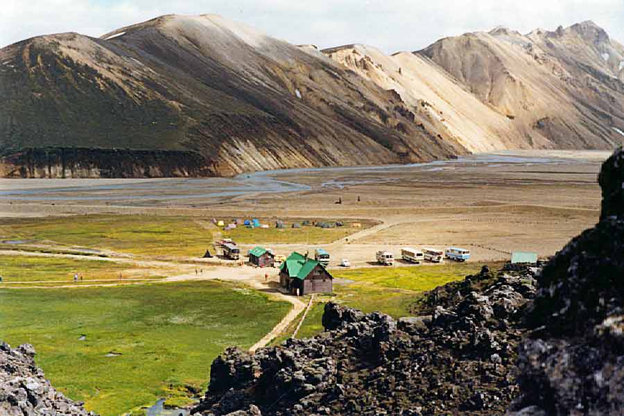 Blick auf Landmannalaugar am 21.07.1981