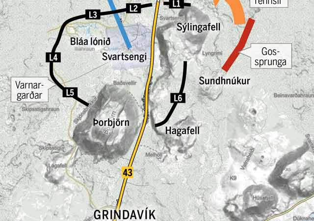 Lage der Ausbruchstelle (Gossprunga)