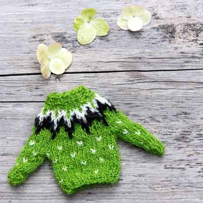 Mini-Pullover Lopapeysa Modell Thufa