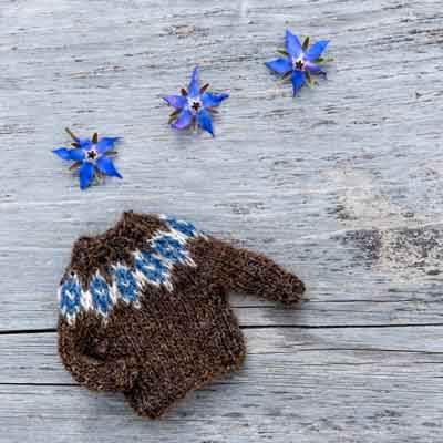 Mini-Pullover Lopapeysa Modell Lagarfljot