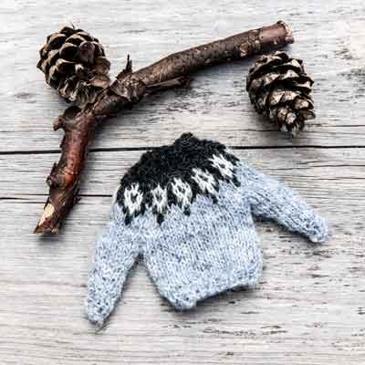 Mini-Pullover Lopapeysa Modell Vetur